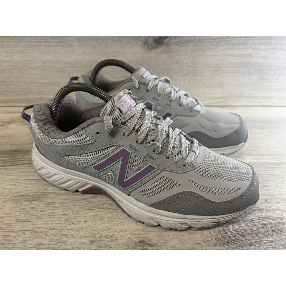 New Balance WT510WP4 Women's 9.5 Gray Purple Mesh‎ Low Top Athletic Sneakers